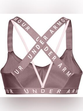 Under Armour Crossback Strappy Sports Bra in Mauve Pink Medium M alo